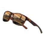Coastal Driver Polar tortoise frame unisex polarized sunglasses with brown mirrored lenses and UV400 protection