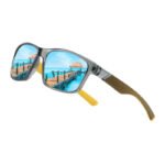 Coastal Driver Polar smoke gray and olive unisex polarized sunglasses with blue mirror lenses and UV400 protection